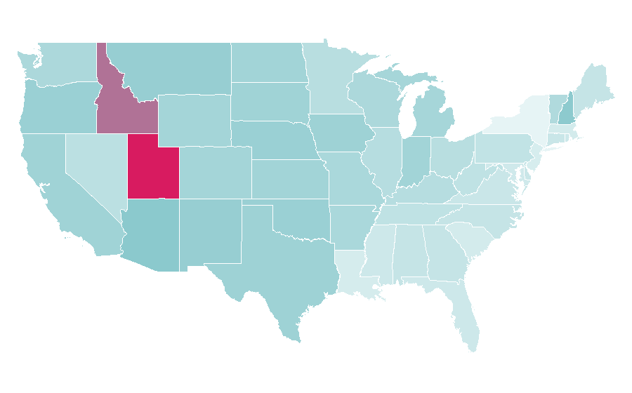 Affinity by region — The Lego Movie, United States
