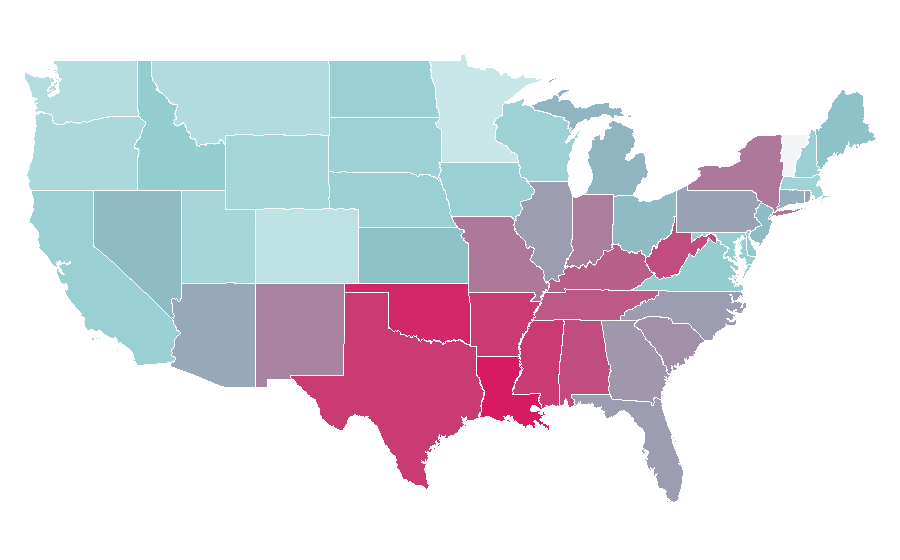 Affinity by region — The Nanny, United States