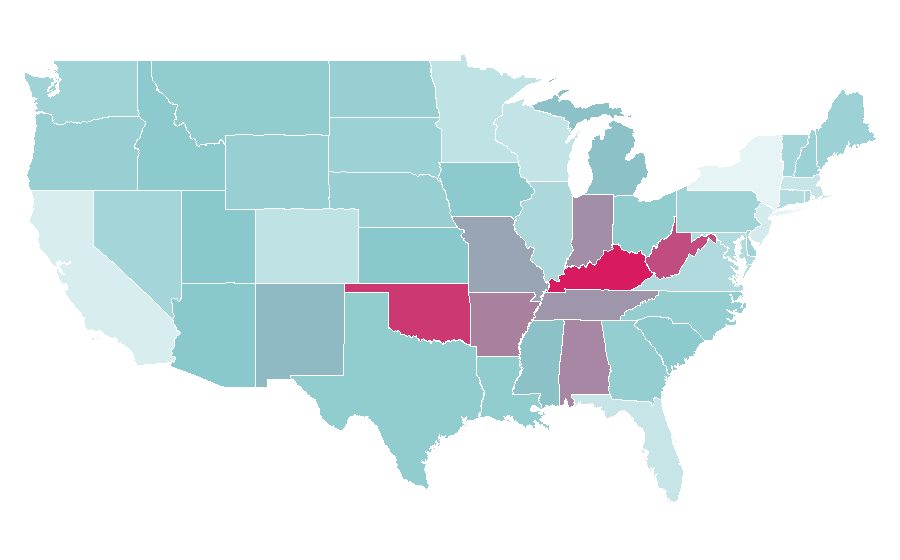 Affinity by region — The Walking Dead, United States