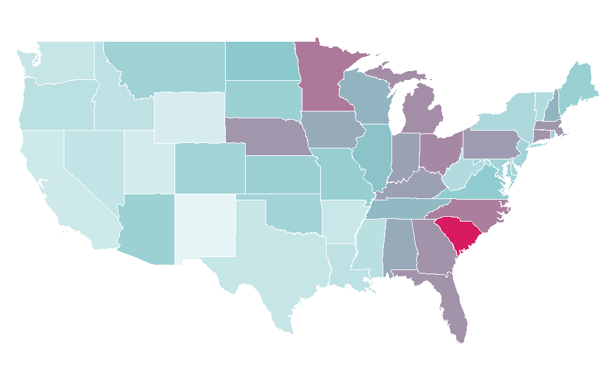 Affinity by region — Tiger Woods, United States