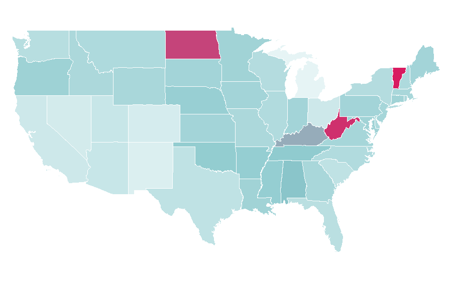 Affinity by region — Toyota Highlander, United States