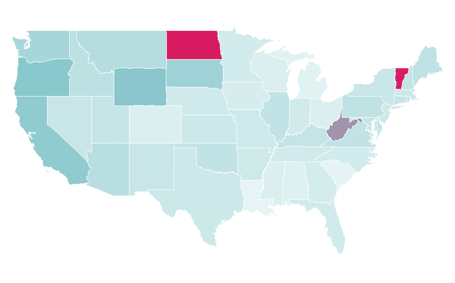 Affinity by region — Toyota Prius, United States