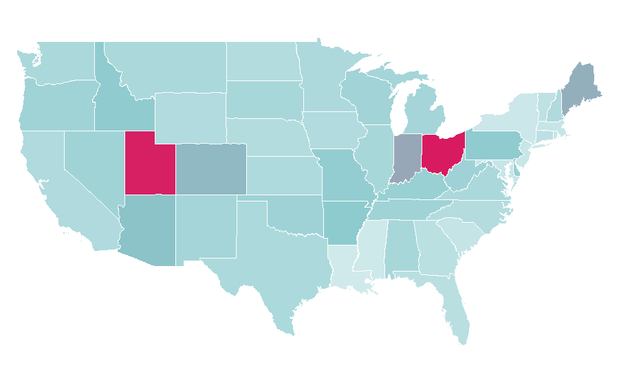 Affinity by region — Twenty One Pilots, United States