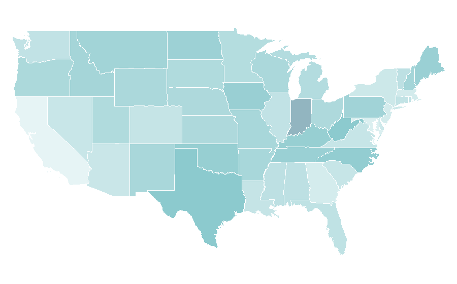 Affinity by region — Twisted Sister, United States