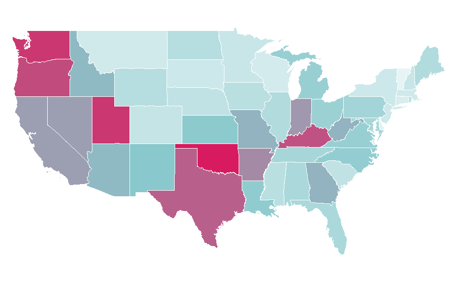 Affinity by region — Undertale, United States