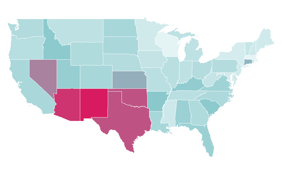 Affinity by region — Violent Vira, United States