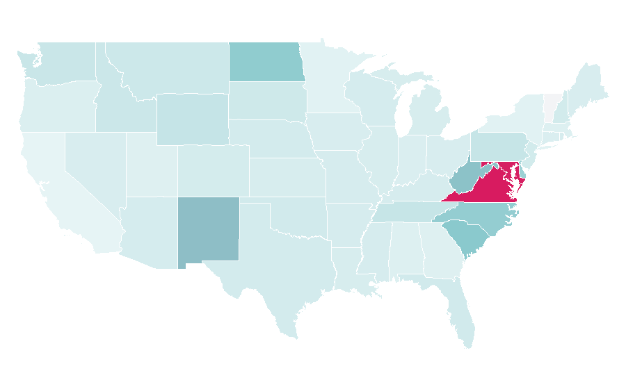 Affinity by region — Washington Commanders, United States