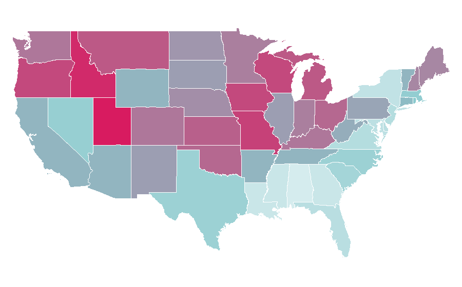 Affinity by region — Will Ferrell, United States