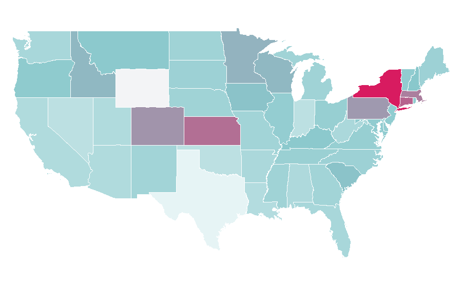 Affinity by region — Women's Health (magazine), United States