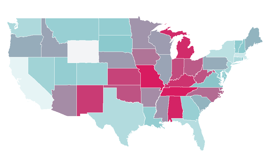 Affinity by region — Wonder Woman (TV series), United States