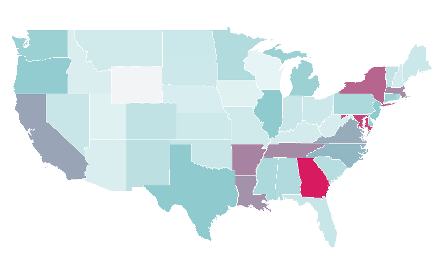 Affinity by region — Yebba, United States
